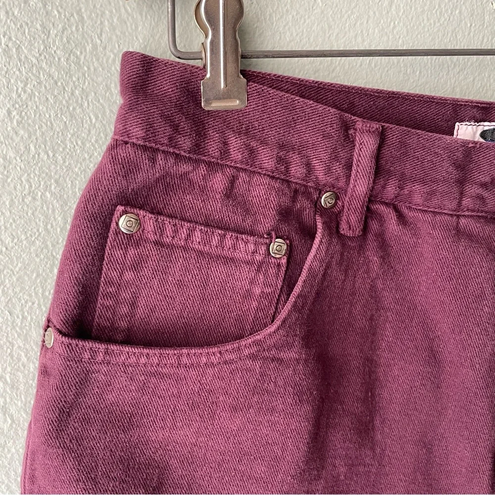 🌱5/$25🌱 Anchor Blue | Vintage 90s Burgundy High Waist Long Denim Mom Shorts